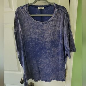 Zenna Acid Wash Oversize Shirt